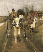 Henry Herbert La Thangue Leaving Home oil painting on canvas